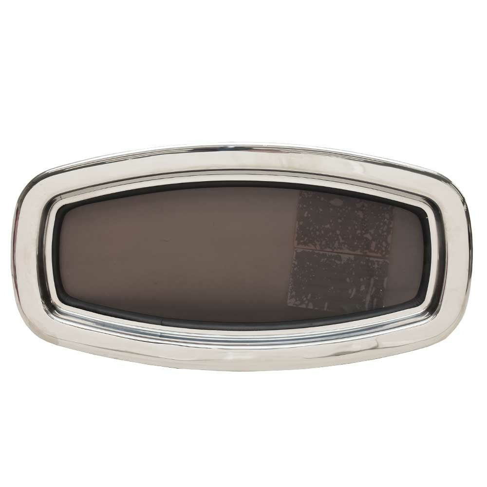Bomar Boat Fixed Portlight Window S719FIX-6-SS 18 x 8.5 Inch Smoke by Bomar
