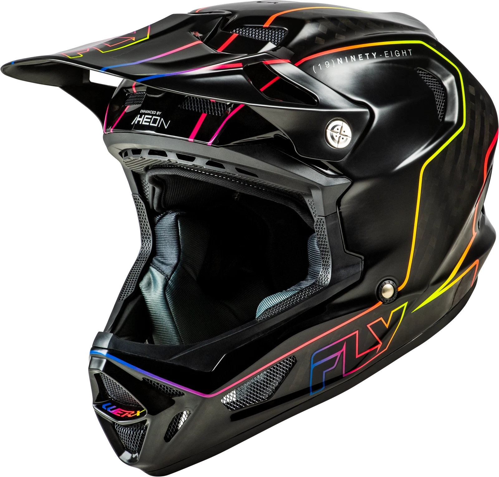 Fly Racing Werx R Flow Carbon Helmet Small Black Carbon & Multi For