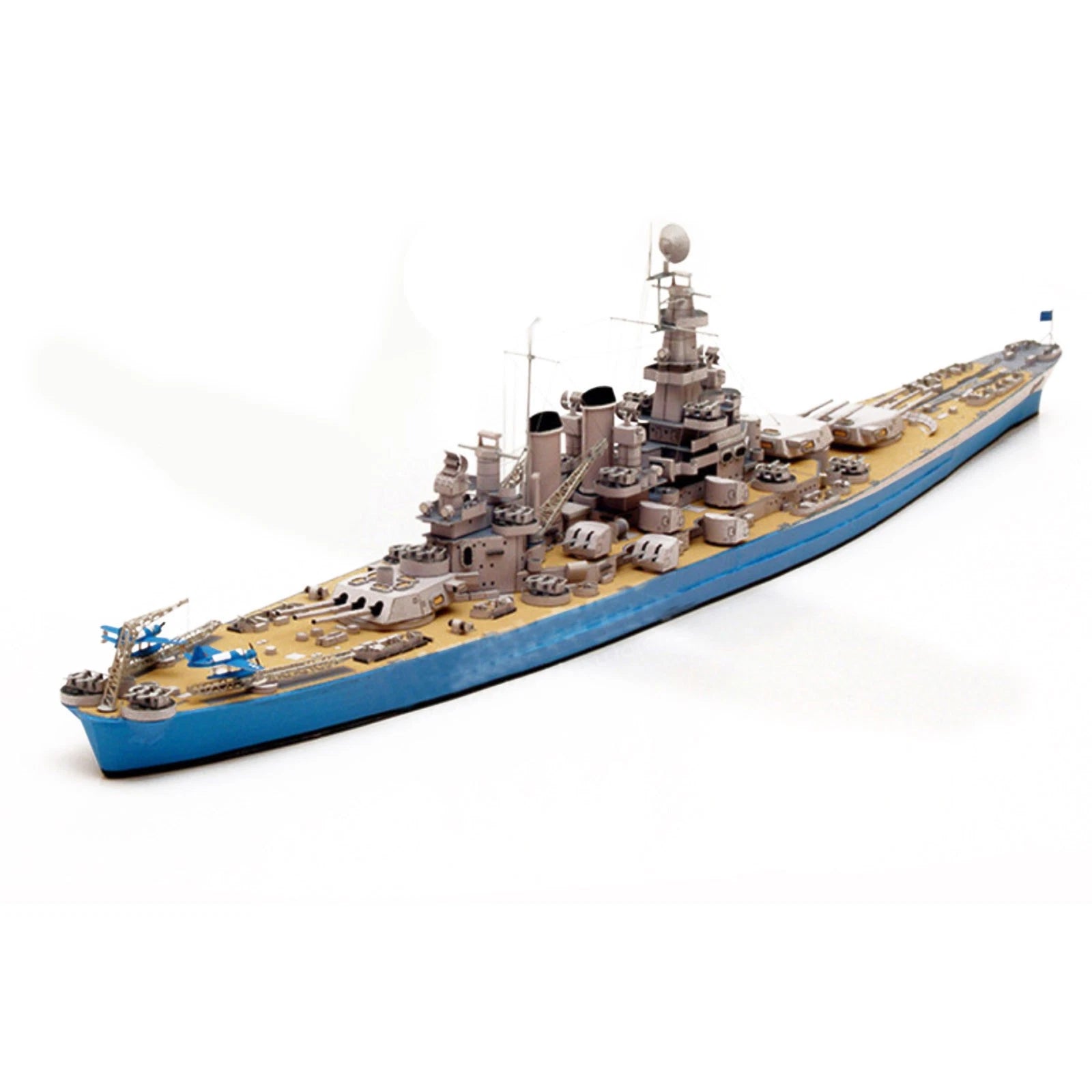 Diy 1:400 Uss North Carolina Bb-55 Paper Model Set Battleship Paper