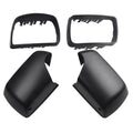 For E53 2000-2006 Wing Door Mirror Cover Cap + Trim Ring Set