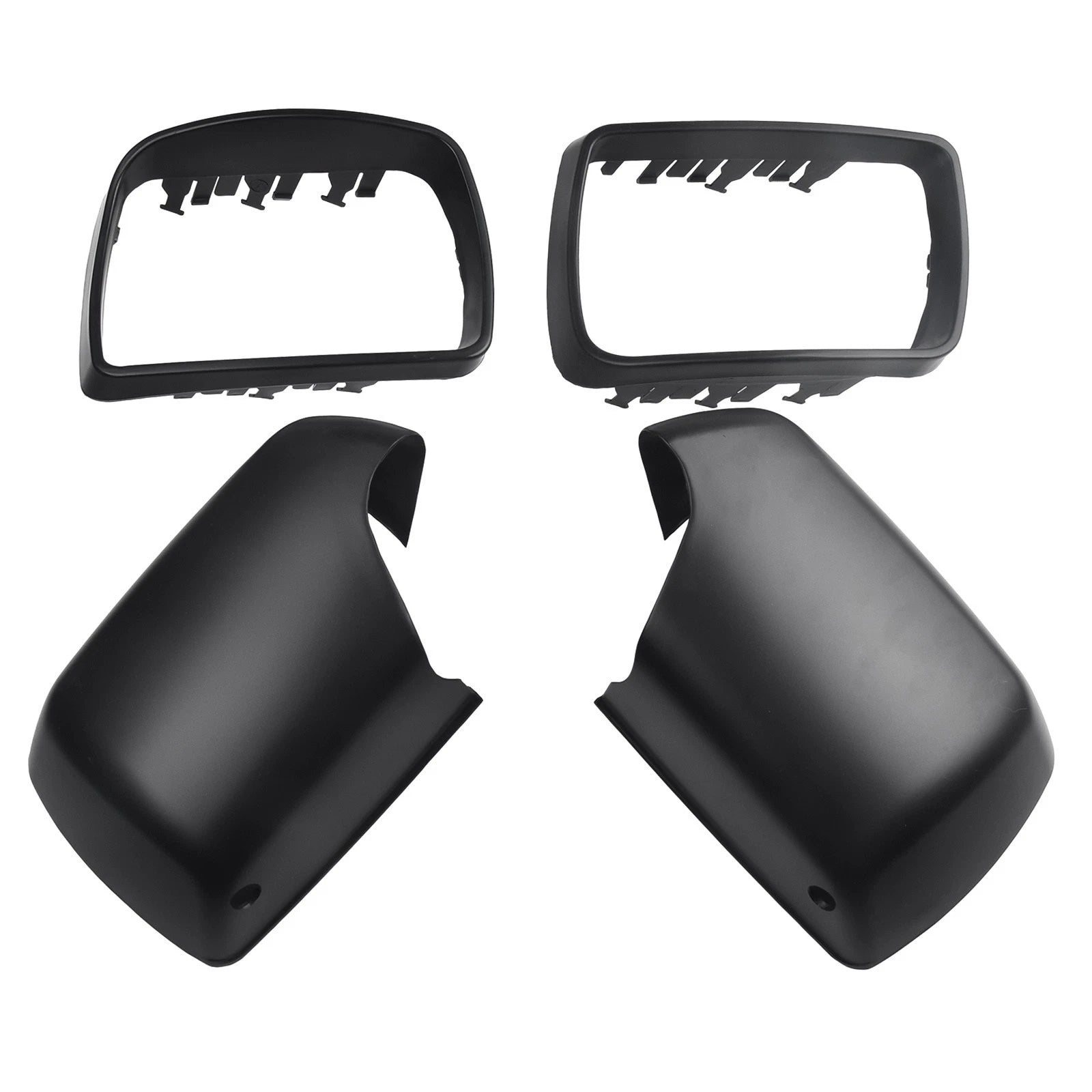 For E53 2000-2006 Wing Door Mirror Cover Cap + Trim Ring Set