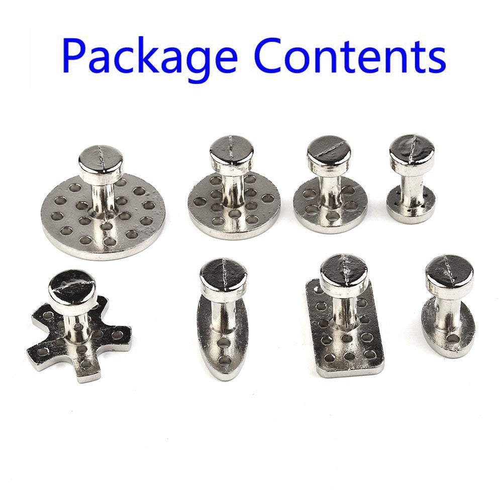 1set-car-body Dent Repair Aluminum Puller Tabs Cold Glue Kit