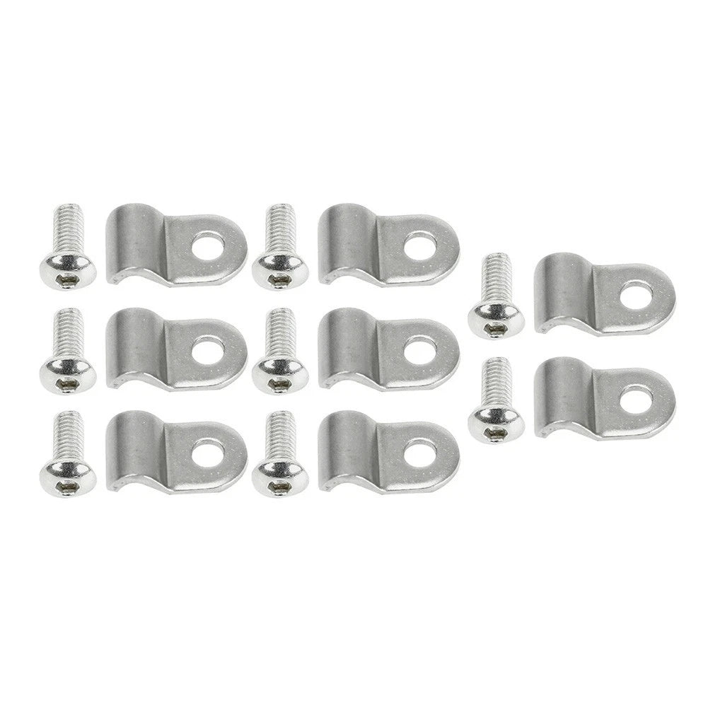 16 Piece Brake Line Clamps And Screws Stainless Steel 316 For 3 16