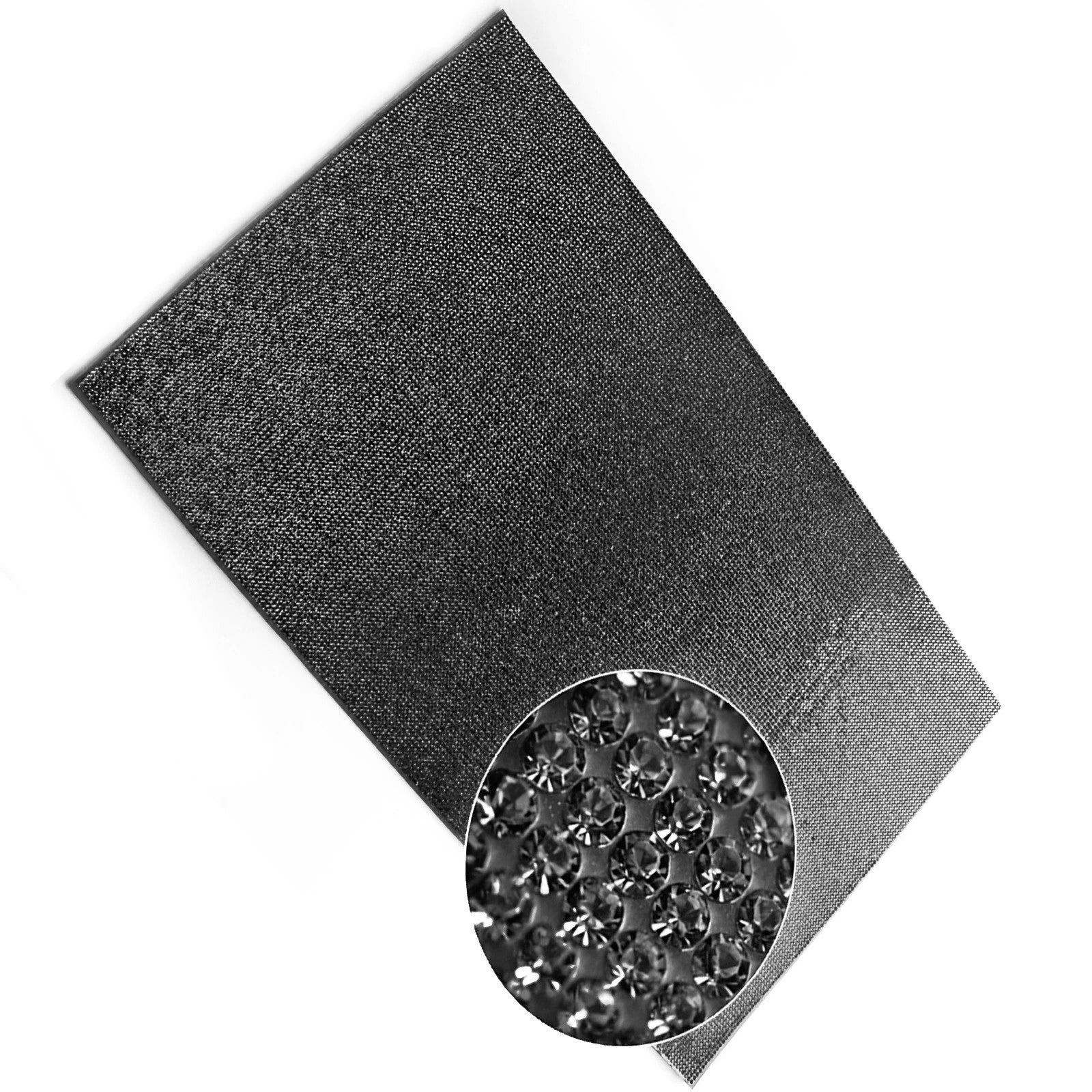 Black Bling Glass Rhinestone Sticker Sparkling Decal Self-adhesive