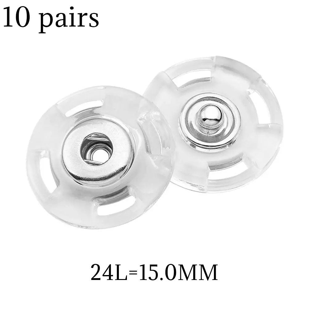Clear Clothing Fasteners Plastic Snap Buttons