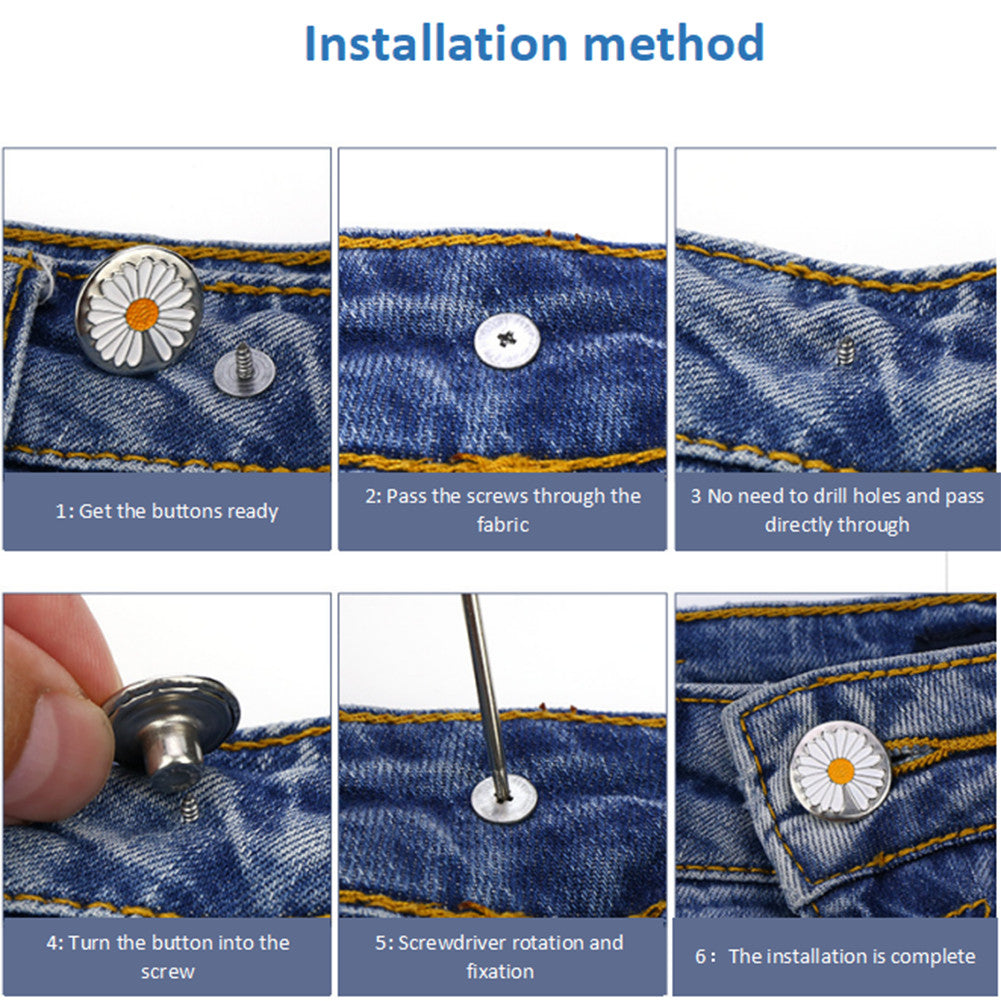 Metal Jean Button Screw Button