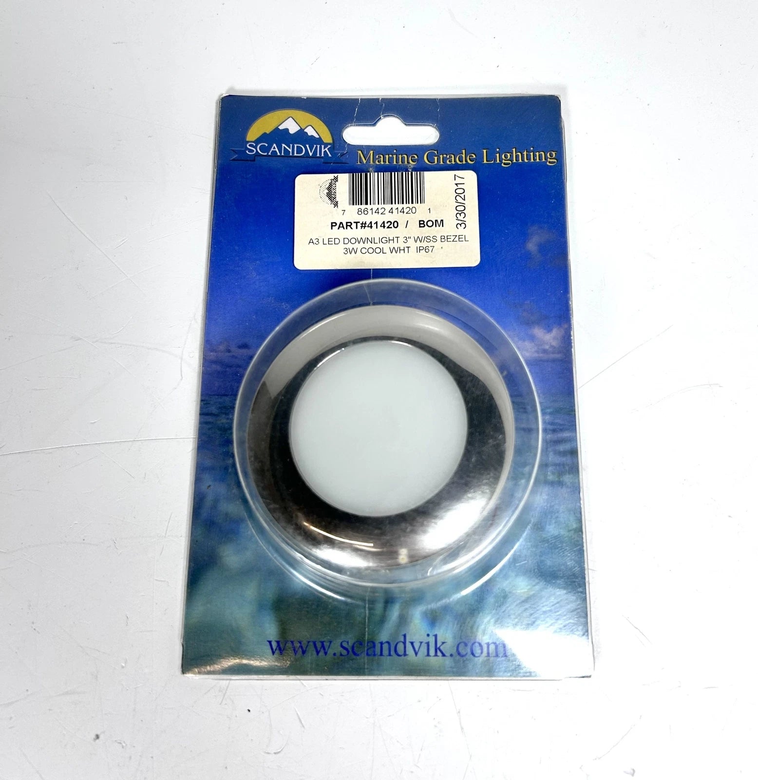 Scandvik 41420, A3 Led Downlight 3'' With Stainless Steel Bezel 3W