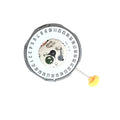 Quartz Watch Movement White Dial Date@6 With Adjusting Stem For