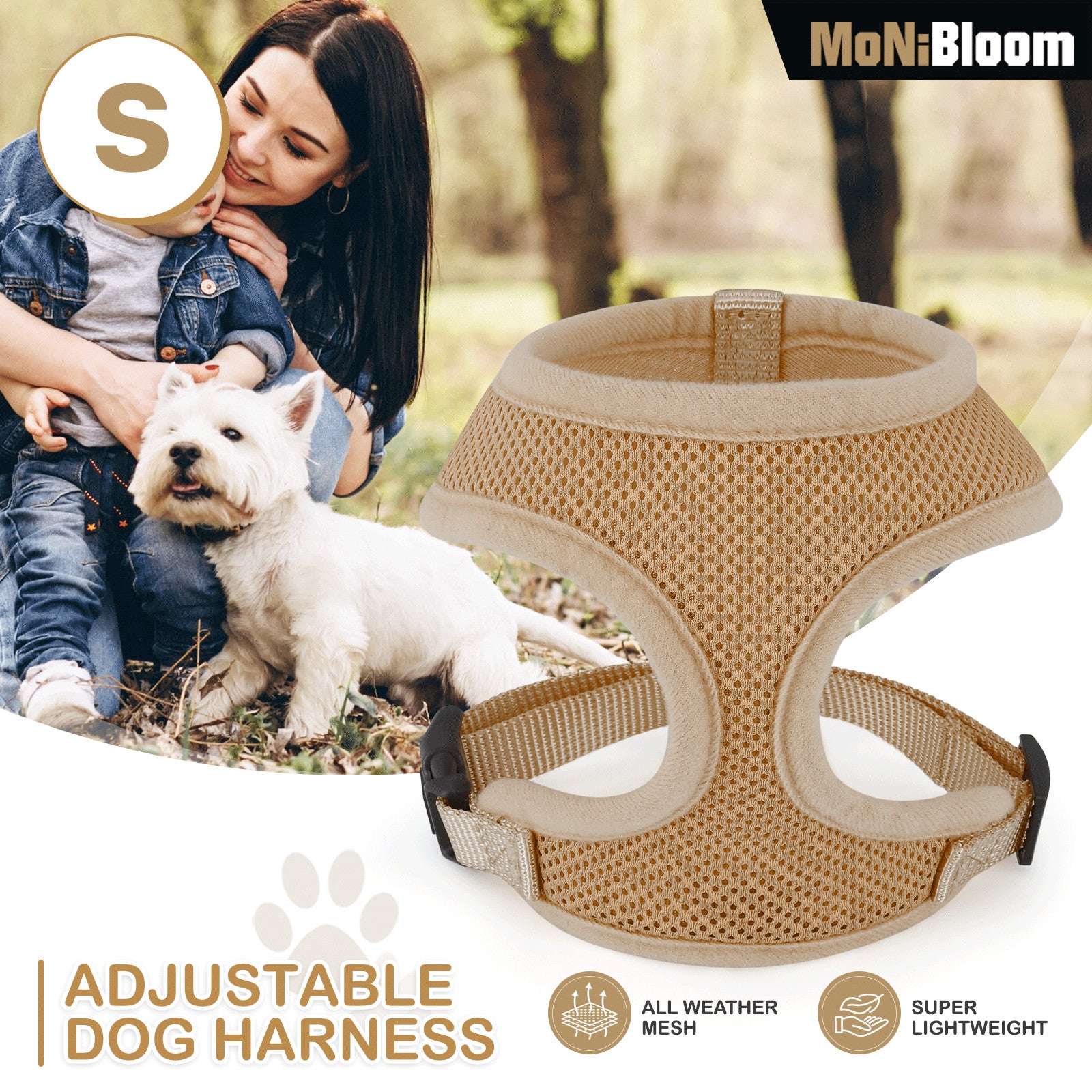 Breathable Dog Harness with Reflective Vest