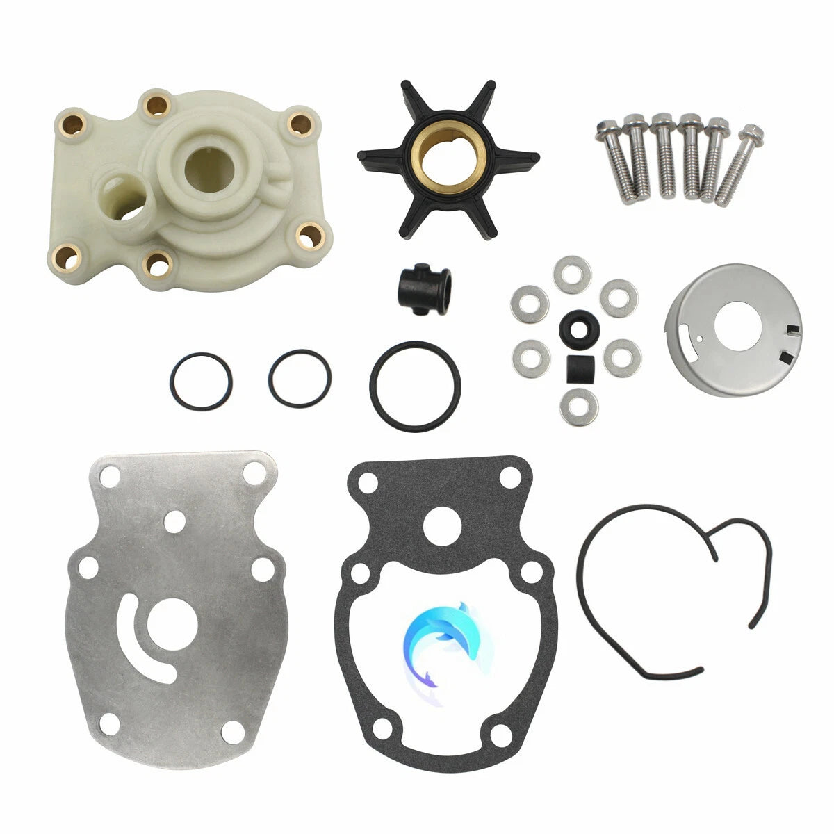 Water Pump Impeller Repair/rebuild Service Kit 20-35 Hp Johnson