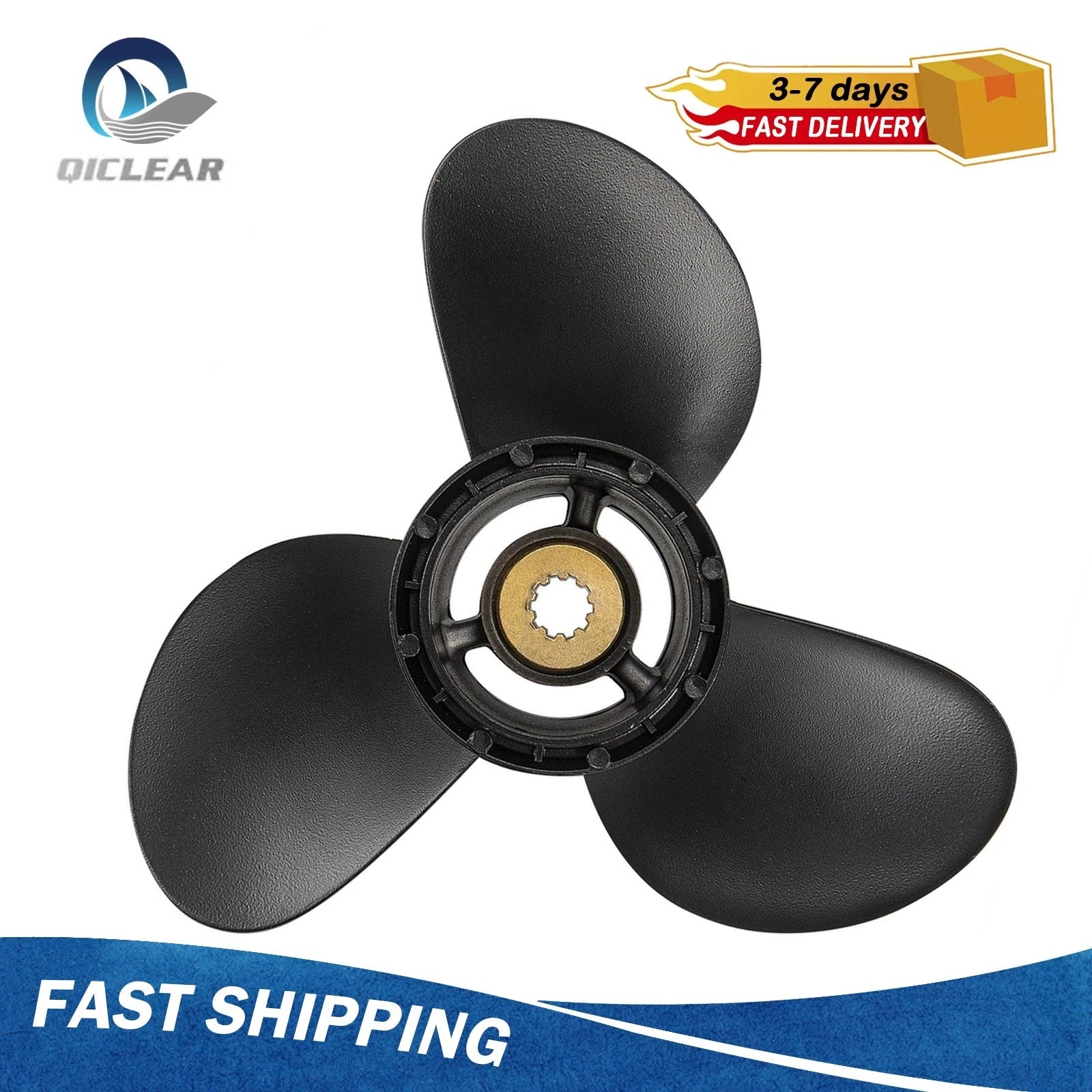 9 1/4 X 12p Boat Propeller For Suzuki Outboard Engine Df 8-20 Hp 10