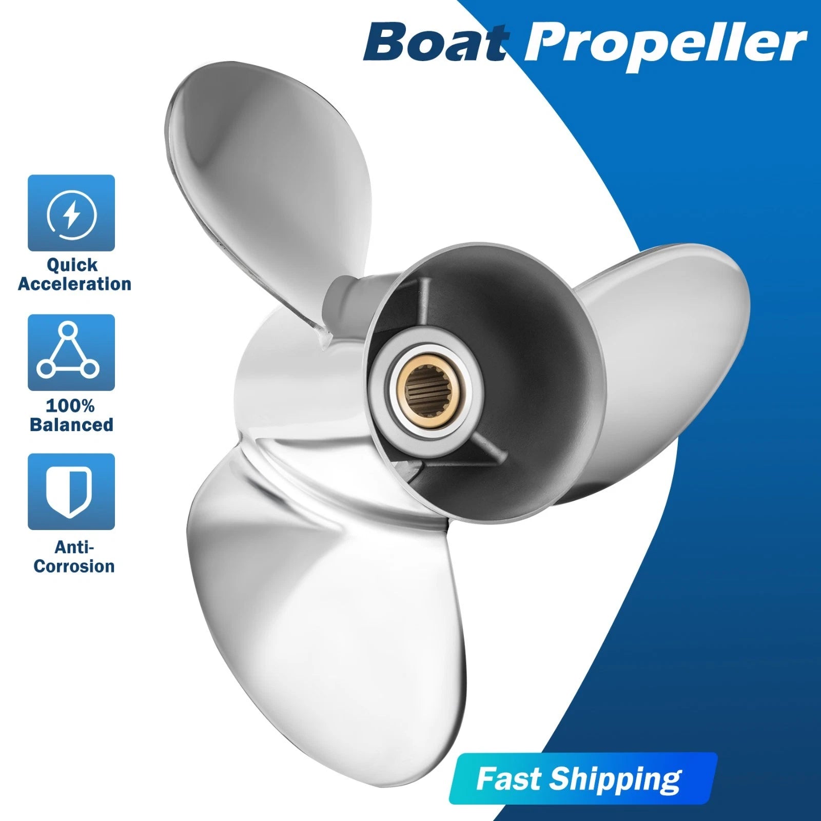 15 X 21 For Mercury Stainless Steel Boat Propeller 90-300hp 15 Spline