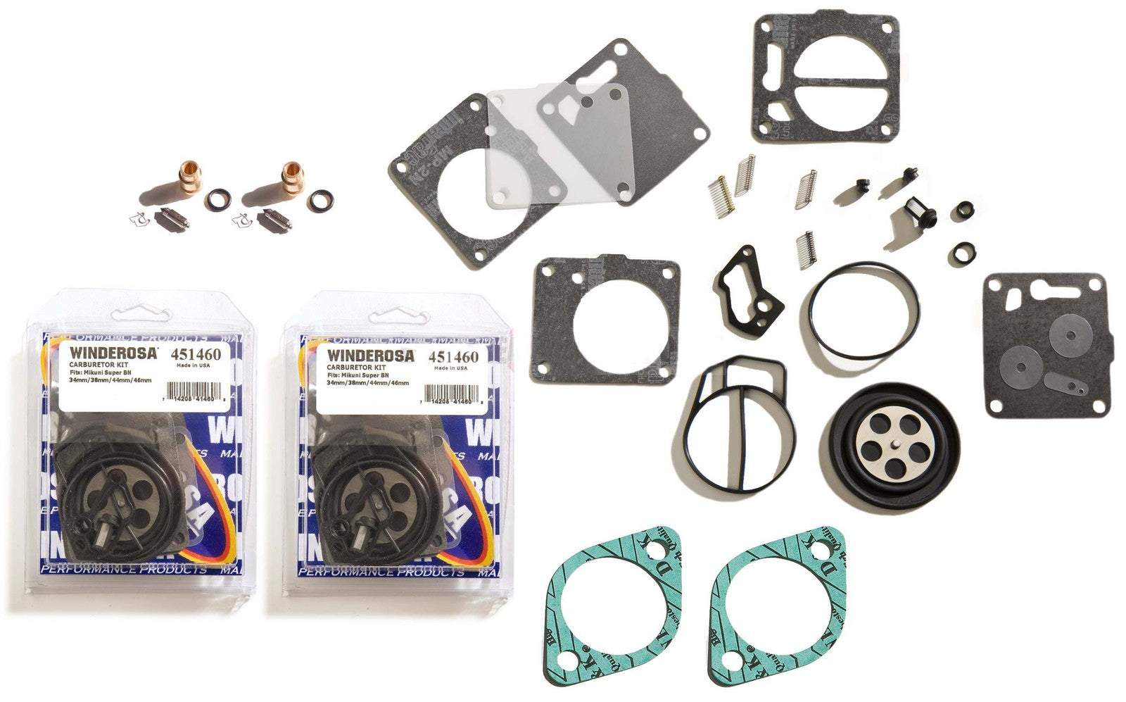 Sea Doo SPX Twin Carburetor Rebuild Kit with Base Gasket & Needle Seat by Sea Doo