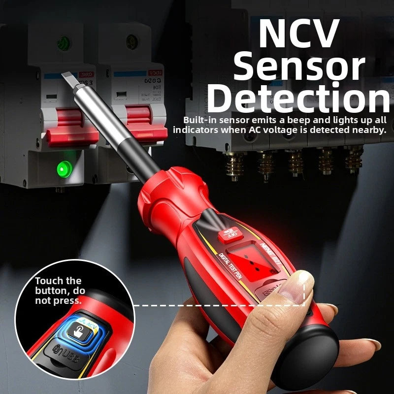 Rechargeable Digital Voltage Tester Pen Non Contact Ac 30V 1000V Lcd