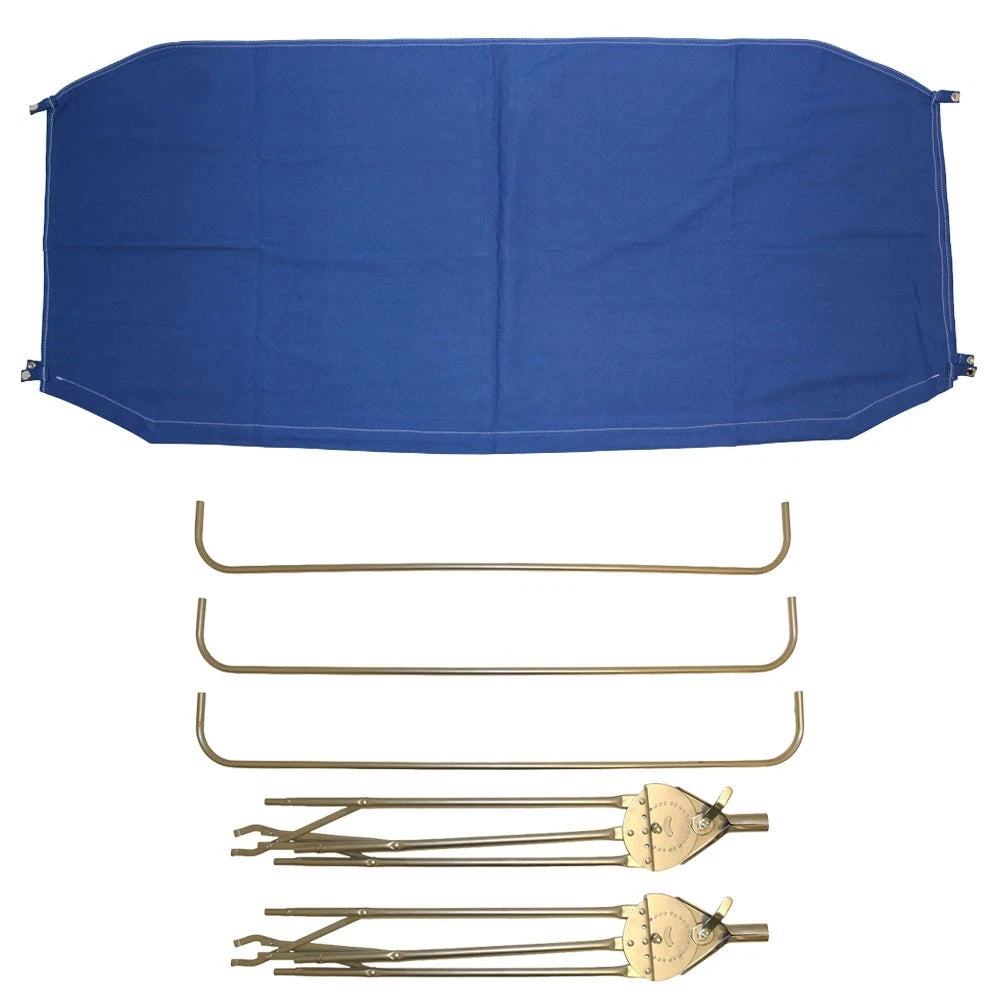 Blue 3 Bow 48" Buggy Top Tractor Umbrella Frame & Canvas Cover Jbt3
