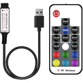 Rgb Led Light Strip Controller 17-key Rf Wireless Remote Dc5v Usb
