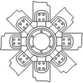 Fan Ar94950 Fits John Deere 4050 4055 4250 4255 4450 4455