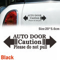 Auto Door Caution Decal Sticker