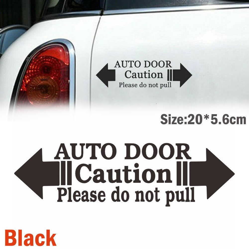 Auto Door Caution Decal Sticker