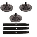 (3) Mower Deck Spindles & (3) Mower Blades Fits Toro 50" Deck