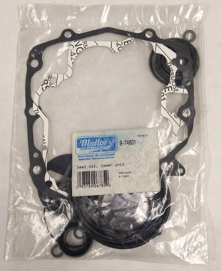 '-New- Mallory Marine 9-74801, Lower Unit Seal Kit, Oem