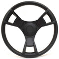 Steering Wheel Black Plastic 13 1/2 Inch by Gussi Marine