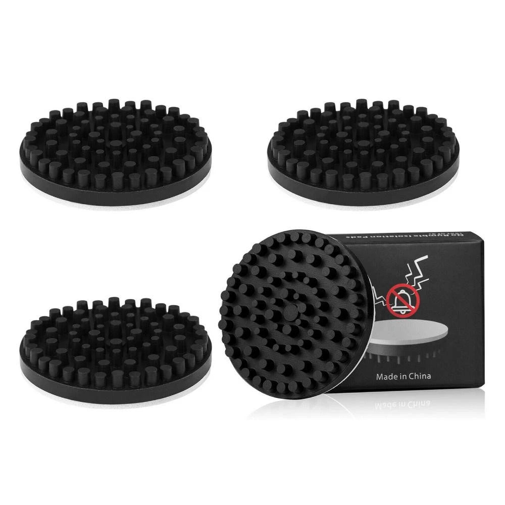4* Rubber Isolation Stand Feet Pads Turntable Record Player Vibration