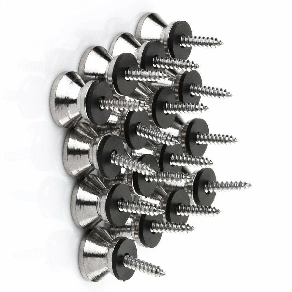 2/4/8/ Guitar Bass Chrome Metal End Pin Strap Buttons Cushion Screws D