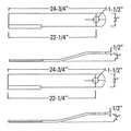 501124 Two (2) Rotary Cutter Blades For King Kutter 266 305 502 6 600