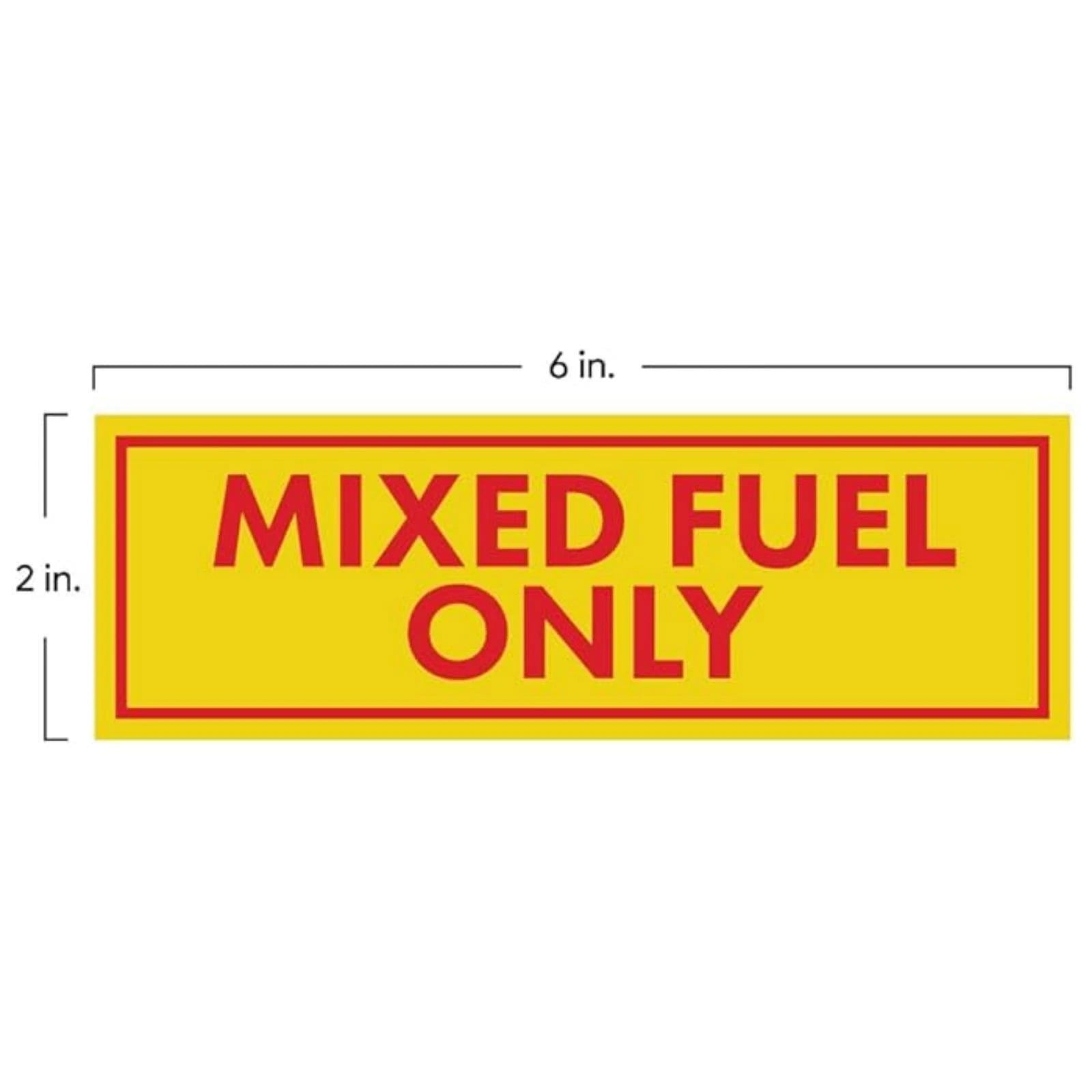 6-inch Mixed Fuel Only Vinyl Decal/Sticker for Truck Gasoline Oil