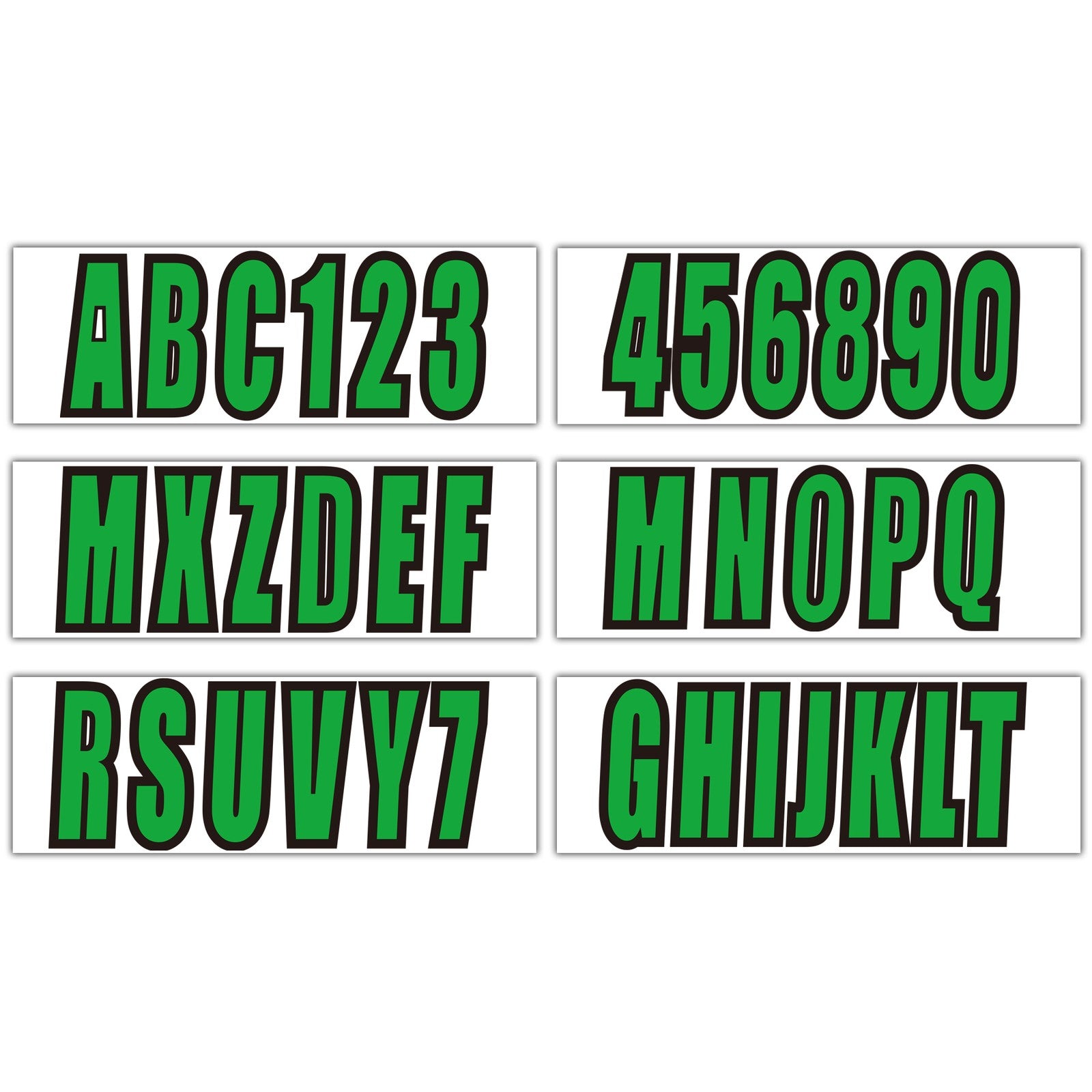 Boat Registration Decals Set A-Z & 0-9