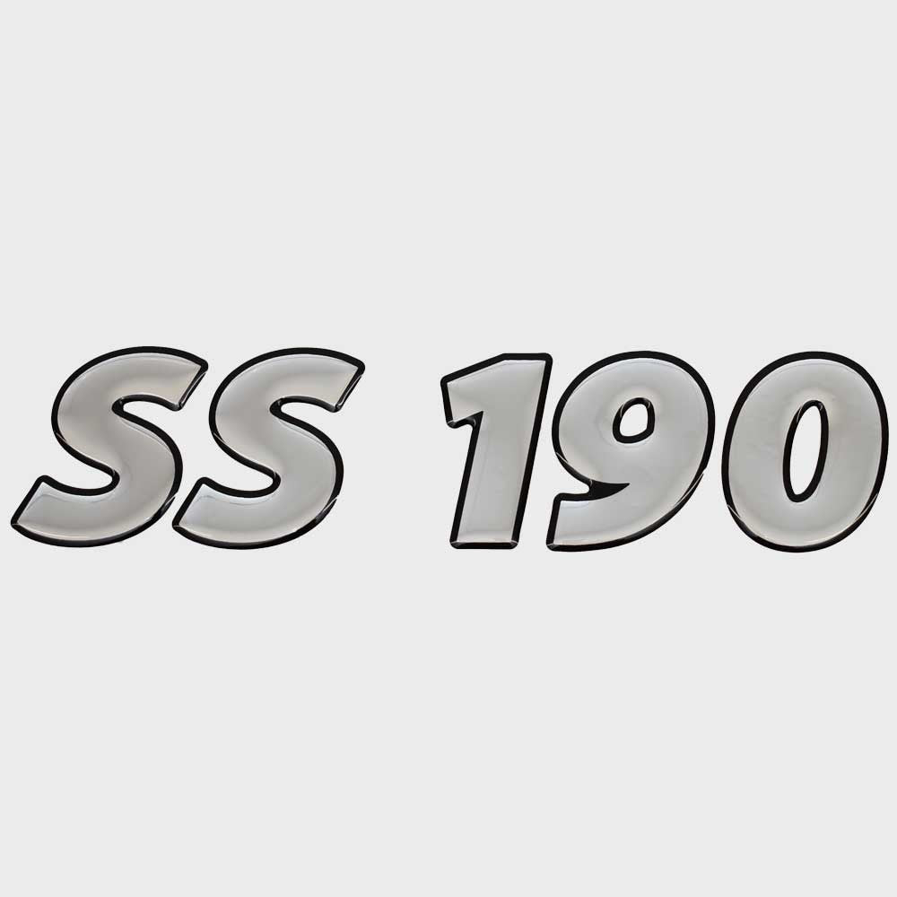 Lowe Boat Raised Decal SS190 Silver Black by Lowe