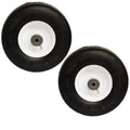 (2) 1521181 5021181 Flat Free Solid Tire Front Caster Wheel Fits