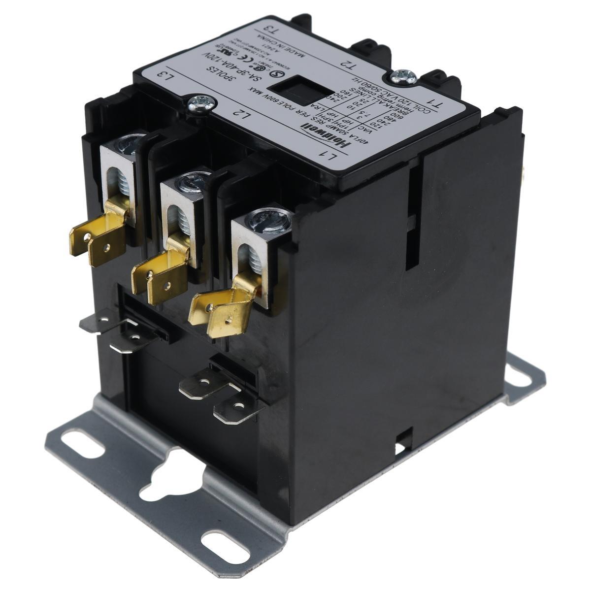 Sa-3p-40a-120V Definite Purpose Contactor 3 Poles 40 Amp 120V Ac Coil