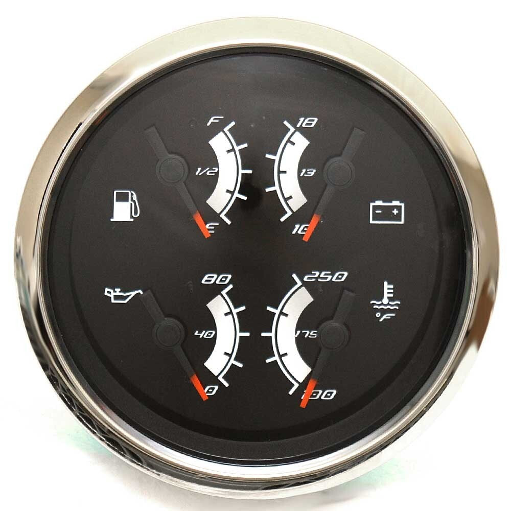 Faria Boat Multifunction Gauge Fuel Volt Oil Temp 3 1/4 Inch by Faria