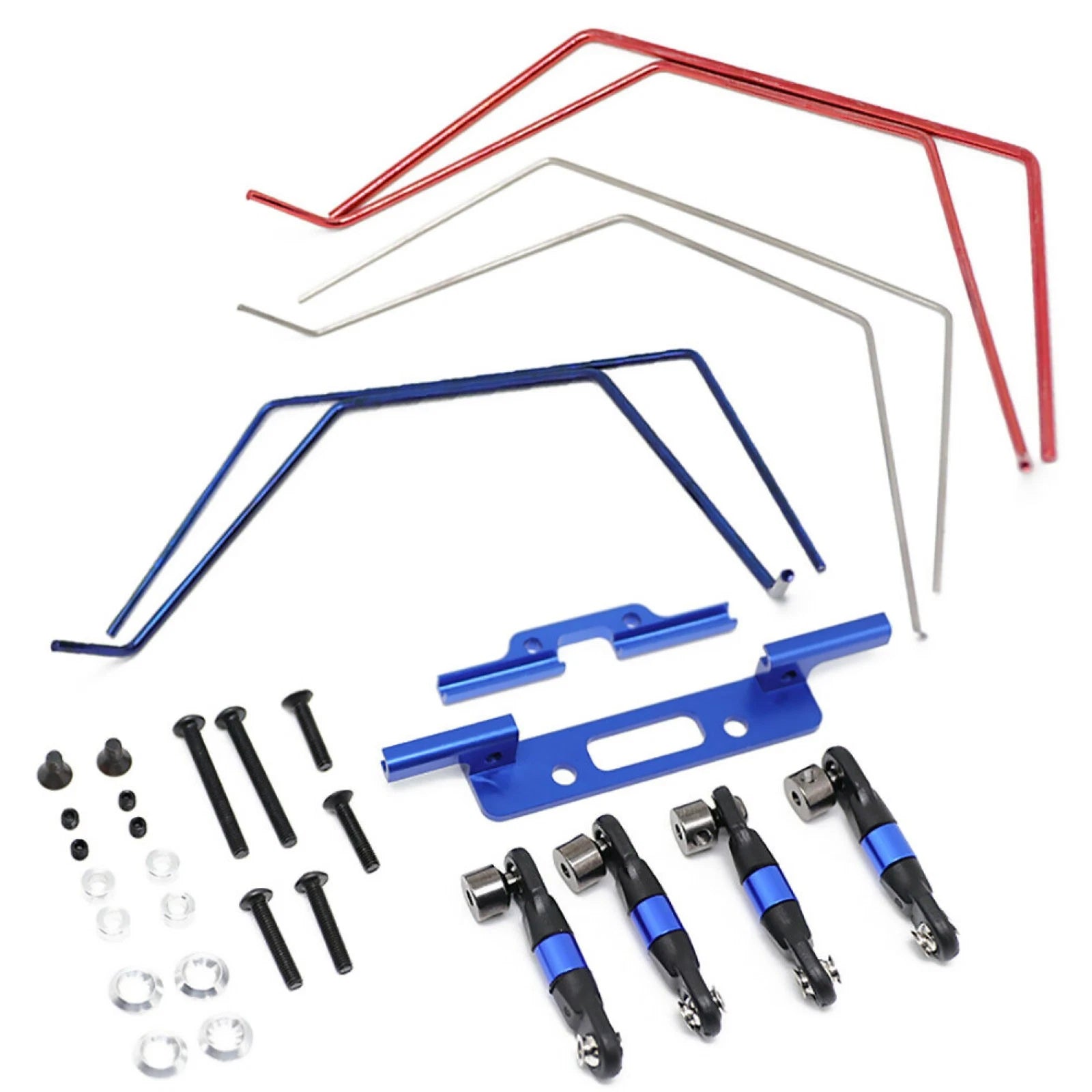 1/10 Rc Car Wide E-z Mount Aluminum Front&rear Sway Bar For Traxxas