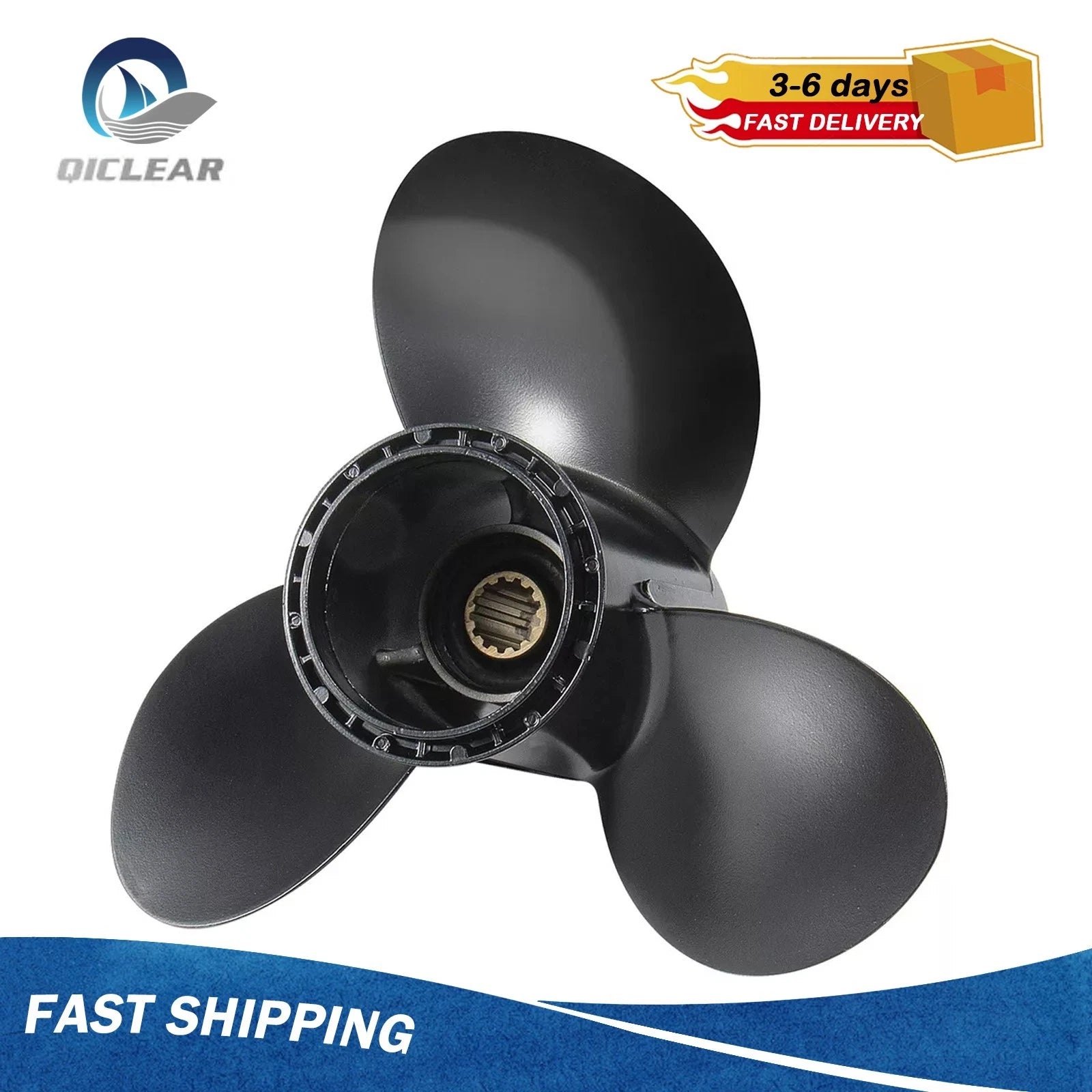 11 1/4 X 15 Boat Propeller 13 Spline 58100-88l61-01<wbr/>9 Fit Suzuki
