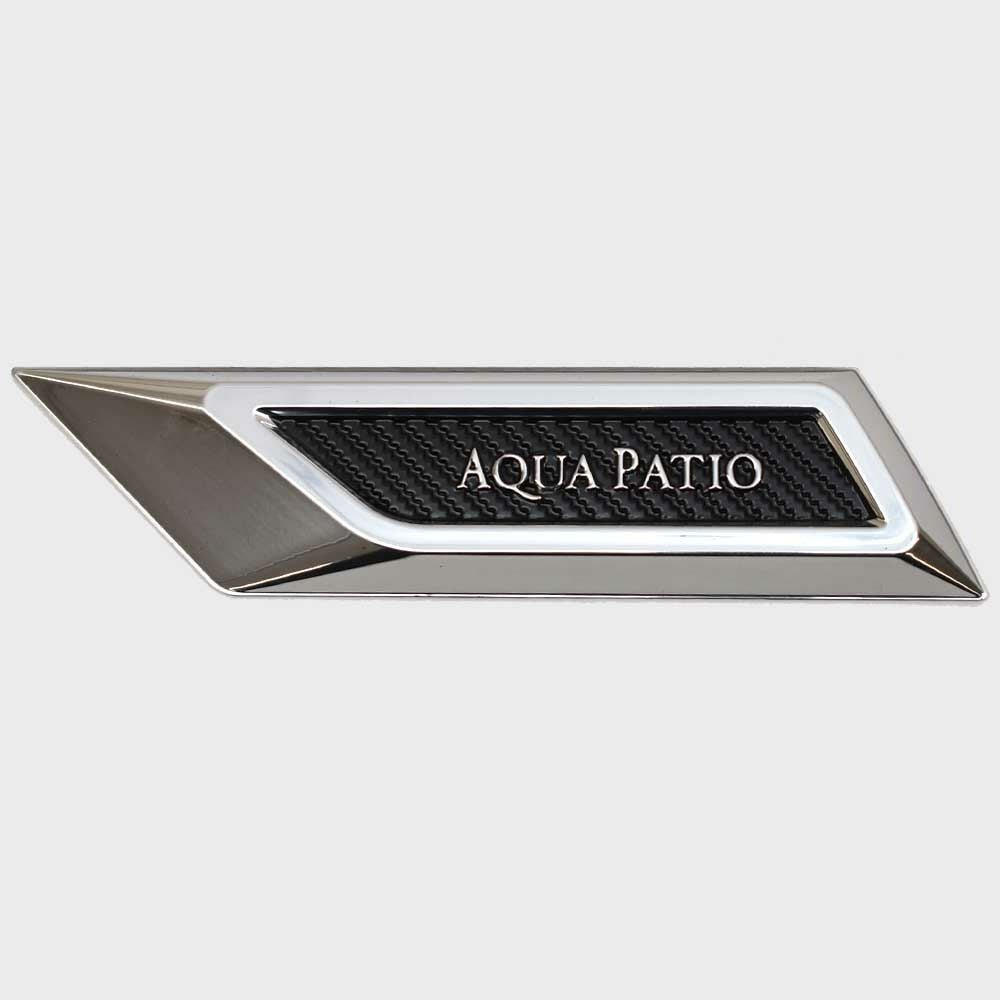 Godfrey Pontoon Boat Vent Helm Raised Decal 472669 | Silver (Port)Open