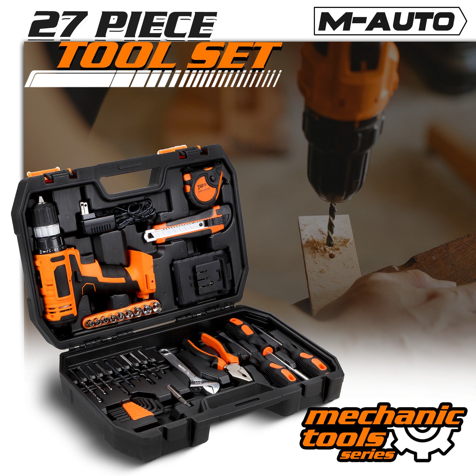 46 Piece Cordless Drill Tool Kit