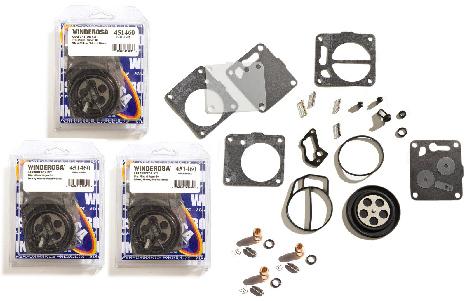 Triple Carb Carburetor Rebuild Kit With Needle Seats Yamaha GP1200 199