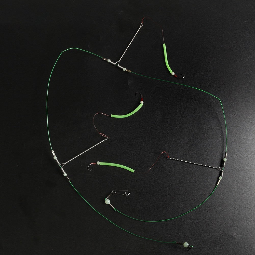 3 Hook Flapper Rig Fishing Tackle Luminous Effect