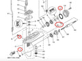 Yamaha Gearcase Propeller Shaft Seal Kit for F2.5/F4/F4M/F5A/F6C/F6M