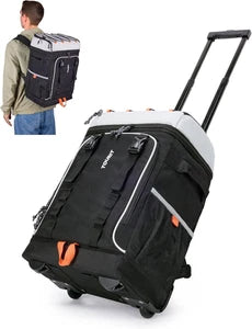 50-Can Rolling Backpack Cooler Bag with Wheels, 30L Beach Travel Size
