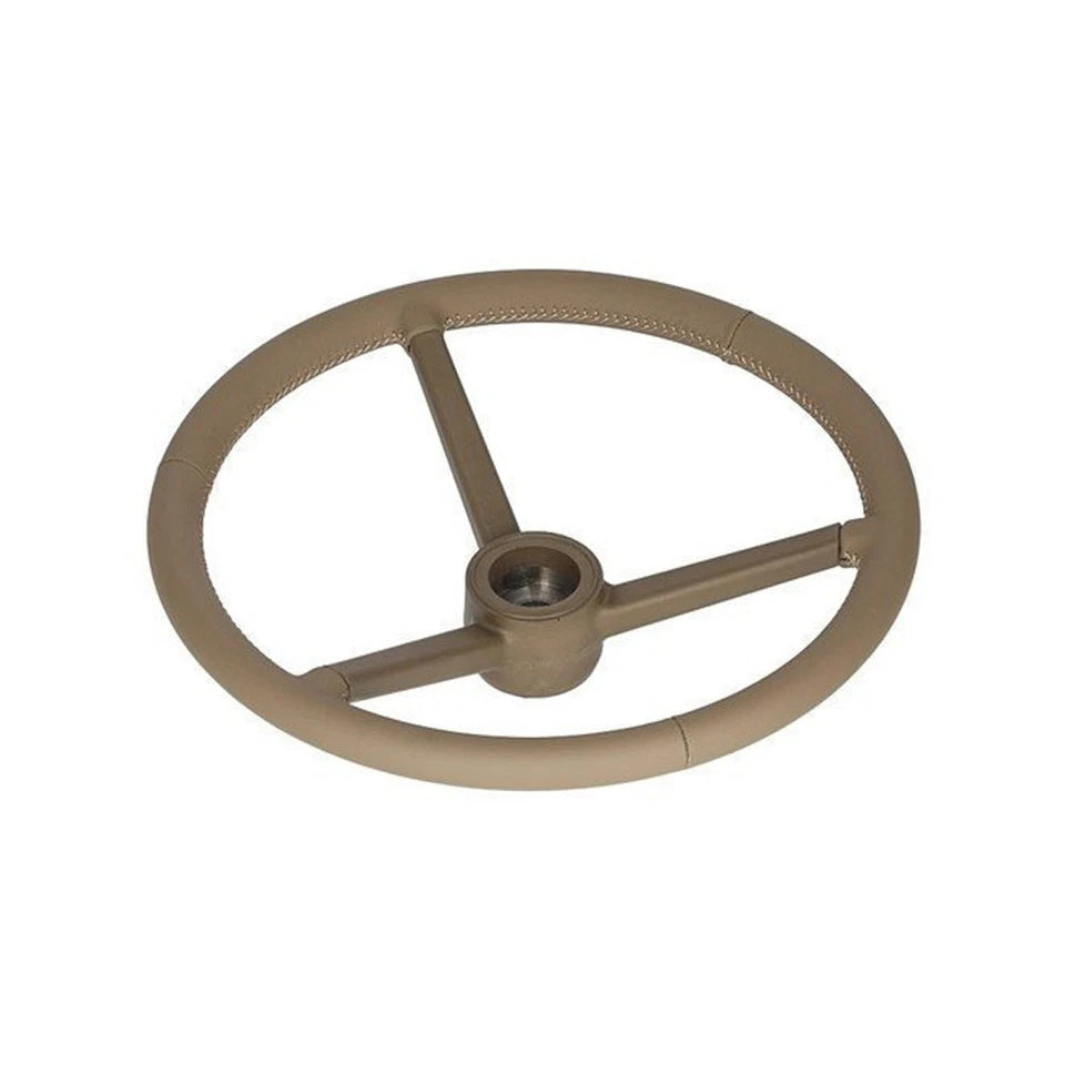 Brown Leather Wrapped Steering Wheel Fits John Deere Re282643