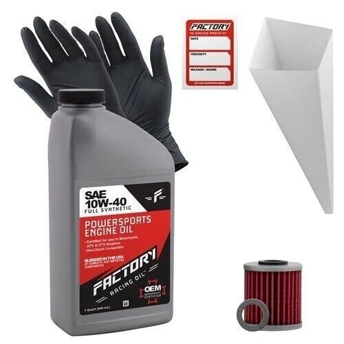 Factory Racing Parts 10w40 1qt Oil Change Kit For Kawasaki Kx250f