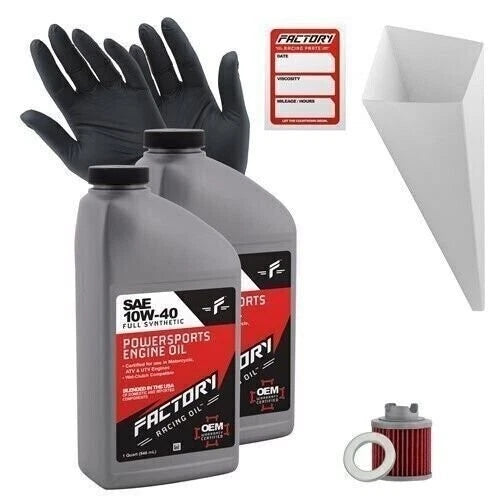 Factory Racing Parts 10W-40 2 Quart Oil Change Kit For Honda Atc125m