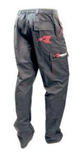 R-tech Embroidered Black Cargo Trousers - Medium