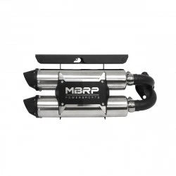 Mbrp Dual Stacked Slip-on Exhaust System Muffler Polaris Rzr Xp 1000