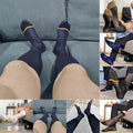 Mens Sexy Stripe Sheer Socks Business Office Stockings Middle Sock