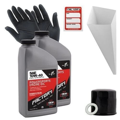 Factory Racing Parts 10W-40 2 Quart Oil Change Kit For Honda Nss300